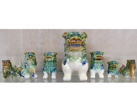 A collection of Oriental ceramic dragons (7)