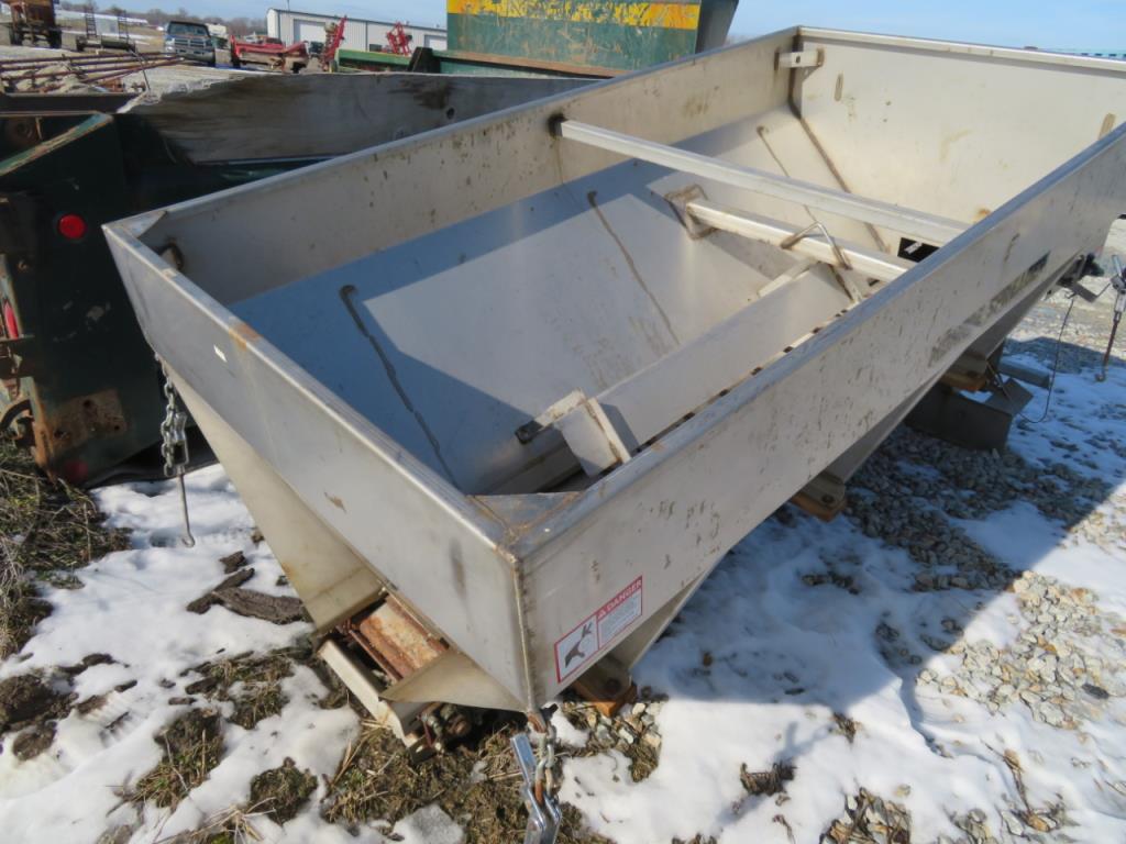 Monroe stainless steel salt spreader slide in 1.8 cubic yards, gas