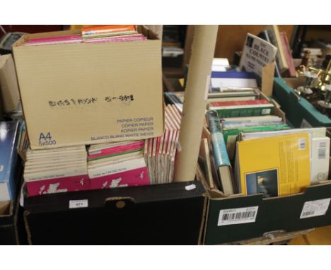 A QUANTITY OF ORDNANCE SURVEY MAPS TOGETHER WITH A BOX OF GUIDE BOOKS