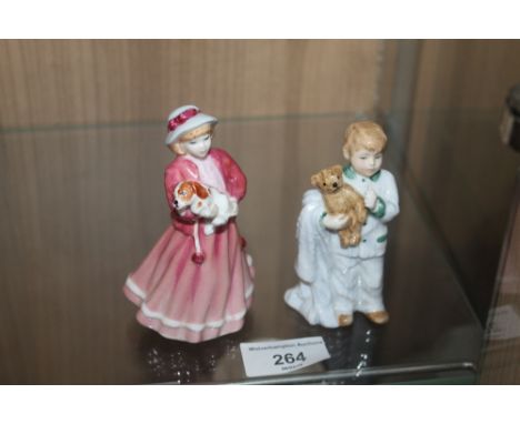 TWO ROYAL DOULTON FIGURES - 'MY FIRST FIGURINE' AND 'SLEEPYHEAD'