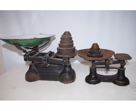 Two Pairs of Early Pan Scales with Weights 
