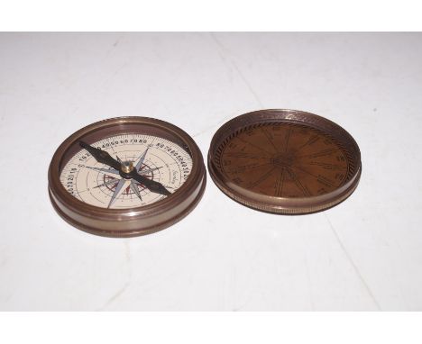 Brass world timer and compass 