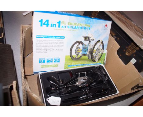 Remote Control Helicopter together with a Solar Robot 