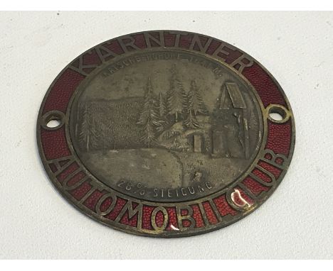 A Karntner Automobile Club part enamel badge.