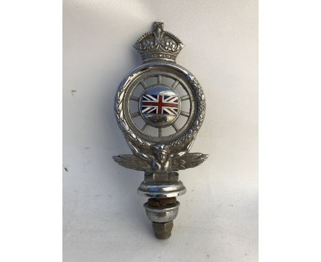 An RAC part enamel member's badge, chrome plated.
