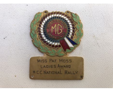 An MG BMC part enamel badge of unknown age.