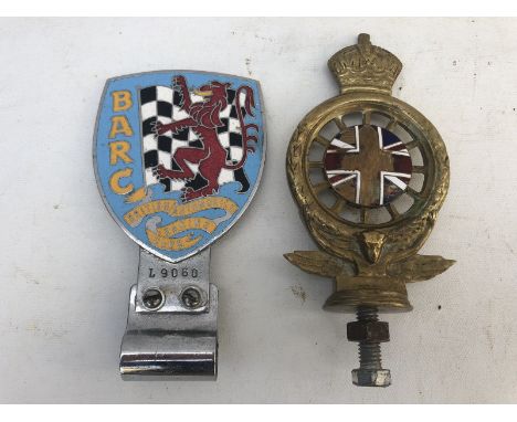 A BARC part enamel badge, no. L9060 and an Edwardian RAC badge.
