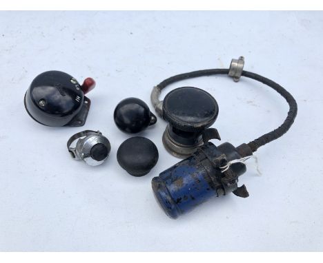 A Bosch JN5S2 tail lamp with fittings, a Sims switch, a Bosch button etc. 