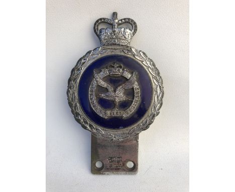 A blue enamel military car badge by Gaunt.