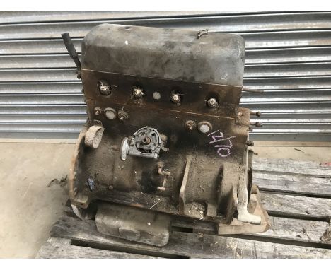 An Alvis 12/70 engine, appears mostly complete.