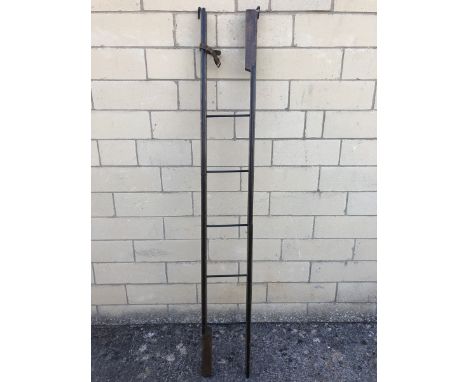 A well made reproduction folding step ladder for climbing on top of a high top Edwardian car. 