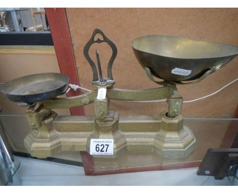 A set of kitchen scales.