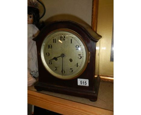 A circa 1930's mahogany mantel clock in working order.