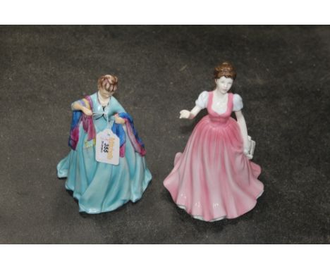 Royal Worcester figurine The Seamstress, A Royal Doulton figurine Sweet Music  