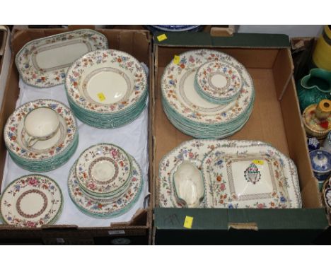 Copeland Spode Royal Jasmine patterned part dinner service, tureens, ashettes, dinner plates, bowls etc 