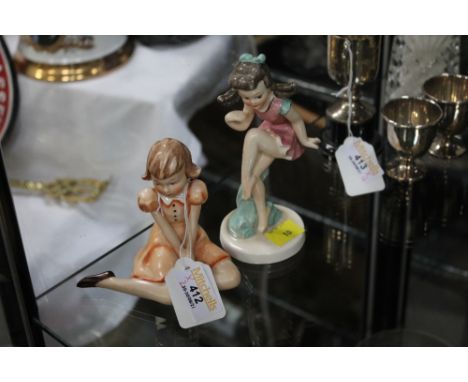 Two Goebel figurines of young girls