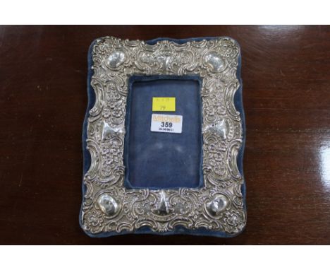 Birmingham silver photo frame with easel back