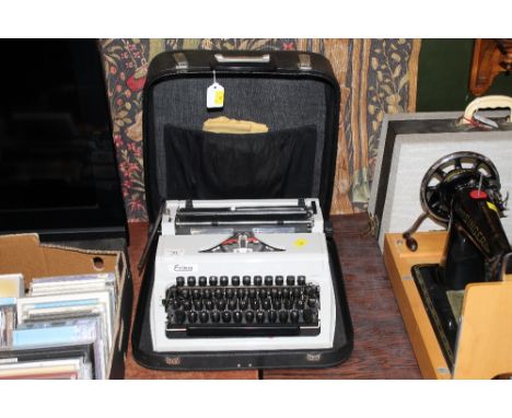 Cased Erika vintage typewriter 