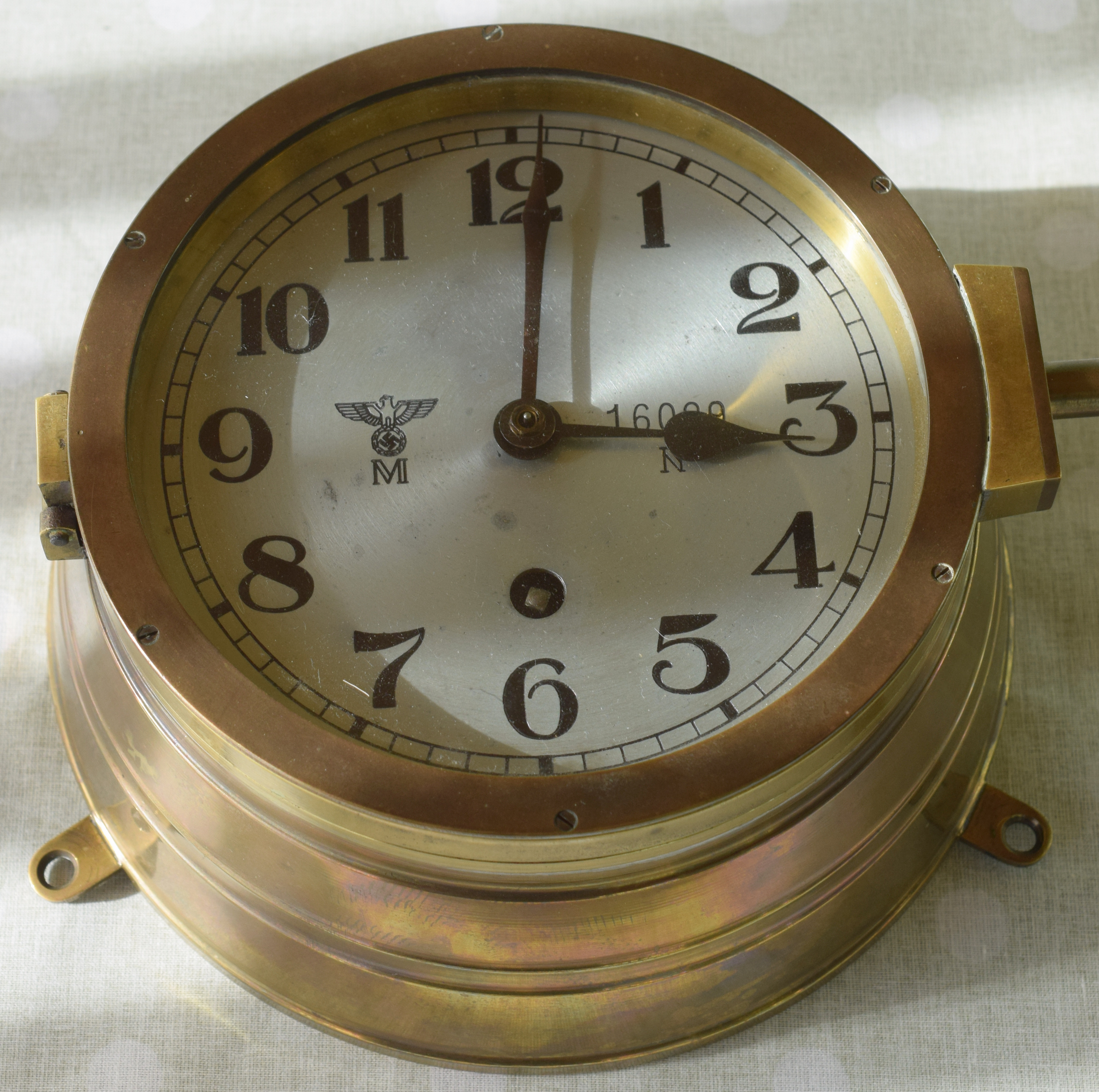 Rare WW2 Kriegsmarine UBoat clock By Kieninger & Obergfell Excellent WW2 8 Day German clock