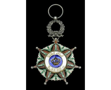 Iraq, Republic, Order of the Two Rivers, Civil Division, Knight’s breast Badge, 62mm including wreath suspension x 47mm, silv