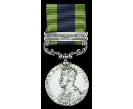 India General Service 1908-35, 1 clasp, Afghanistan N.W.F. 1919 (Lieut. G. H. Stavert. 1/5 Bn. Hamps. R.) good very fine £100