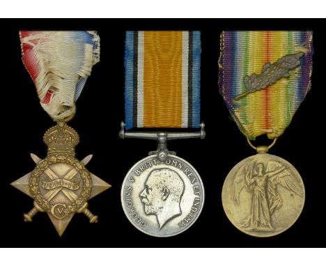 Three: Major A. W. Lyle-Kidd, Royal Field Artillery, who was twice Mentioned in Despatches  1914-15 Star (Capt. A. W. Lyle-Ki
