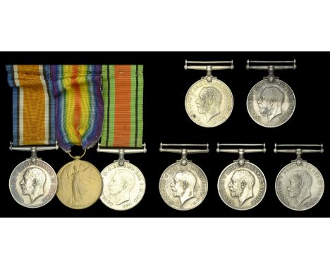 Three: Sergeant H. Mallinson, West Yorkshire Regiment British War and Victory Medals (203289 Sjt. H. Mallinson. W. York. R.);