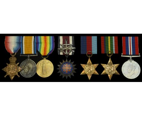 Family Group:  Three: Able Seaman A. F. Rendell, Royal Navy 1914-15 Star (J.9701, A. F. Rendell, A.B., R.N.); British War and
