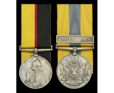 Pair: Lieutenant A. W. Foote, 1st Battalion, North Staffordshire Regiment  Queen’s Sudan 1896-98 (Lt. A. W. Foote 1/N. Staff: