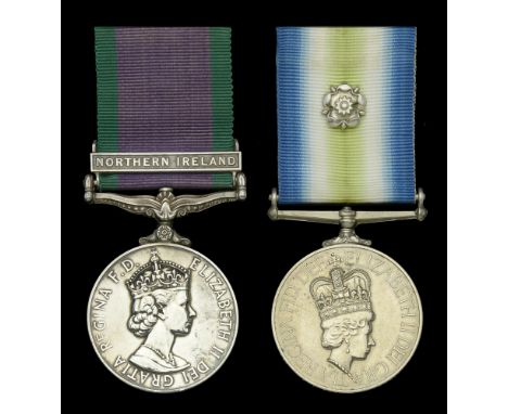 Pair: Marine D. A. S. Everton, Royal Marines  General Service 1962-2007, 1 clasp, Northern Ireland (Mne D A S Everton P036622