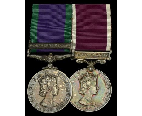 Pair: Sergeant R. G. J. Gould, Royal Electrical and Mechanical Engineers  General Service 1962-2007, 1 clasp, Northern Irelan