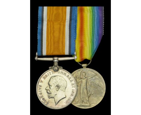 Pair: Private J. W. Webster, 7th Dragoon Guards  British War and Victory Medals (D/18120 Pte J W Webster 7 D Gds) later offic