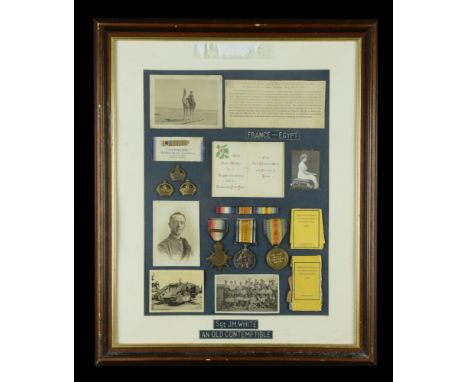 Three: Warrant Officer Class II J. M. White, Army Service Corps  1914 Star, with clasp (T-17467 Sjt. J. M. White. A.S.C.); Br