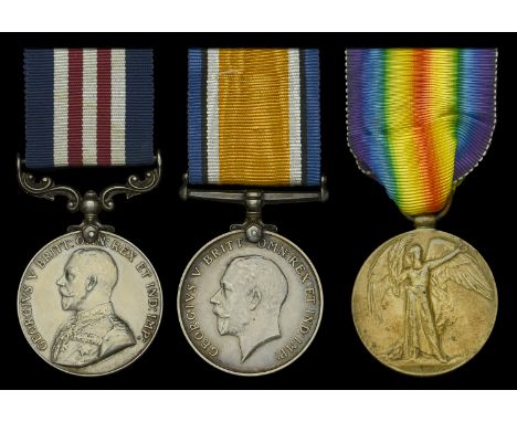 A Great War ‘Western Front’ M.M. group of three awarded to Private J. Jarman, Royal Fusiliers, late Northamptonshire Regiment