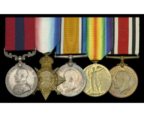 A Great War ‘Western Front’ D.C.M. group of four awarded to  Corporal H. S. Pope, 1/6th Battalion, Gloucestershire Regiment  
