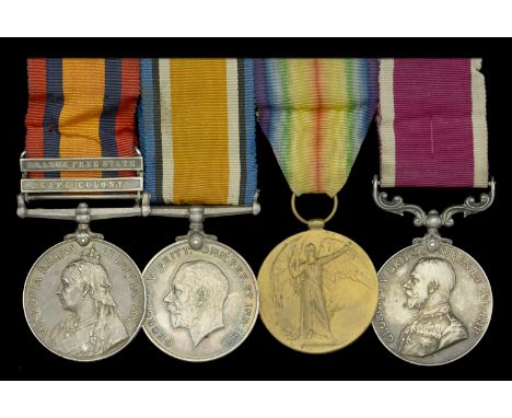 Four: Warrant Officer Class II W. Coldwell, Cheshire Regiment, later South Lancashire Regiment  Queen’s South Africa 1899-190