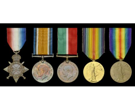 Four: Lieutenant J. H. Tudor, Royal Naval Reserve and Mercantile Marine 1914-15 Star (Mid. J. H. Tudor, R.N.R.); British War 