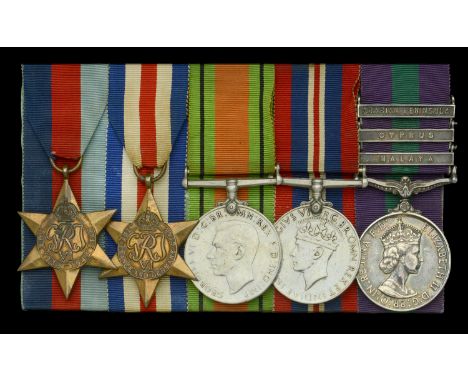 Five: Corporal R. Atkinson, Royal Scots Fusiliers  1939-45 Star; France and Germany Star; Defence and War Medals 1939-45; Gen