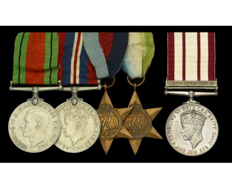 Five: Able Seaman K. T. Haskell, Royal Navy  1939-45 Star; Atlantic Star; Defence and War Medals 1939-45; Naval General Servi