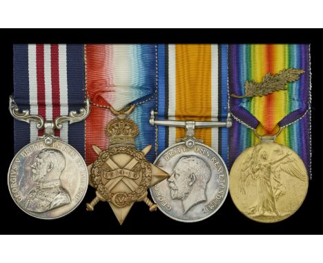 A rare Great War ‘Gallipoli’ M.M. group of four awarded to Private F. Dyer, 10th Battalion, Hampshire Regiment, who was also 