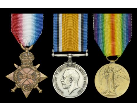 Three: Private J. Hayward, Middlesex Regiment, who was killed in action on the Western Front on 4 November 1915  1914-15 Star