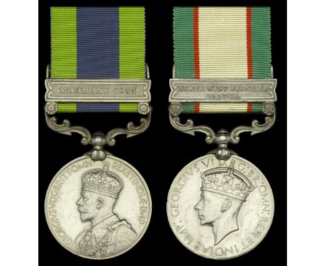 India General Service 1908-35, 1 clasp, Mohmand 1933 (10771 Sep. Ali Moh., 1-7 Rajput R.); India General Service 1936-39, 1 c