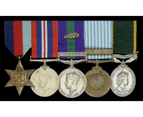 A well-documented campaign group of five awarded to Sergeant A. MacLeod, Royal Artillery, late Merchant Navy, who was taken p