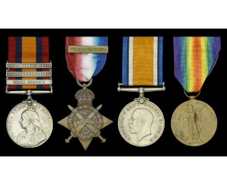 Four: Driver G. Purcer, Royal Field Artillery  Queen’s South Africa 1899-1902, 3 clasps, Cape Colony, Orange Free State, Sout