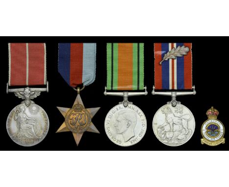 A Second War B.E.M. group of four awarded to Flight Sergeant R. Clacher, Royal Air Force  British Empire Medal, (Military) G.