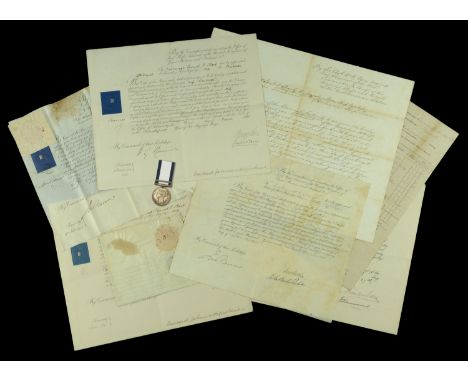 A well documented N.G.S. 1793-1840 awarded to Commander S. F. Short, Royal Navy, who was officially noticed for his services 