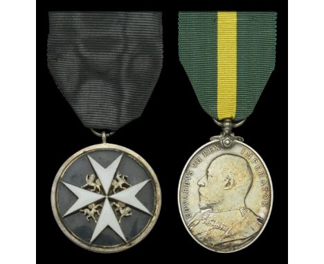 An Order of St. John pair awarded to Private J. Allen, 4th Battalion, Oxfordshire and Buckinghamshire Light Infantry  The Ord