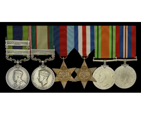 Six: Gunner H. Whitney, Royal Artillery, later Army Physical Training Corps  India General Service 1908-35, 2 clasps, North W