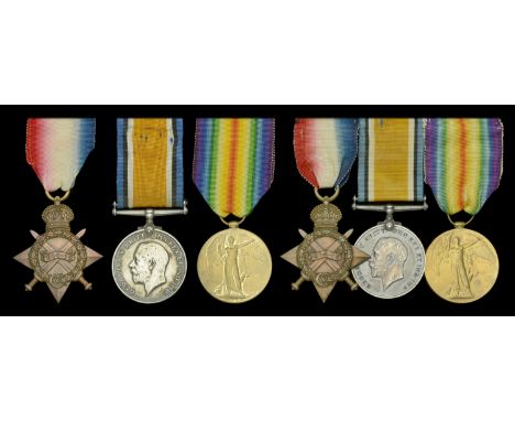 Three: Private H. Jones, Gloucestershire Regiment and Machine Gun Corps 1914-15 Star (11433 Pte. H. Jones. Glouc. R.); Britis