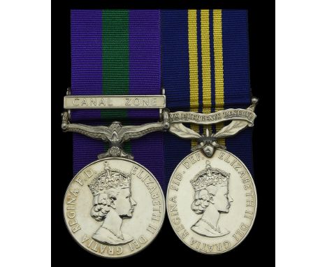 Pair: Corporal R. W. Walker, Royal Electrical and Mechanical Engineers  General Service 1918-62, 1 clasp, Canal Zone (2247177